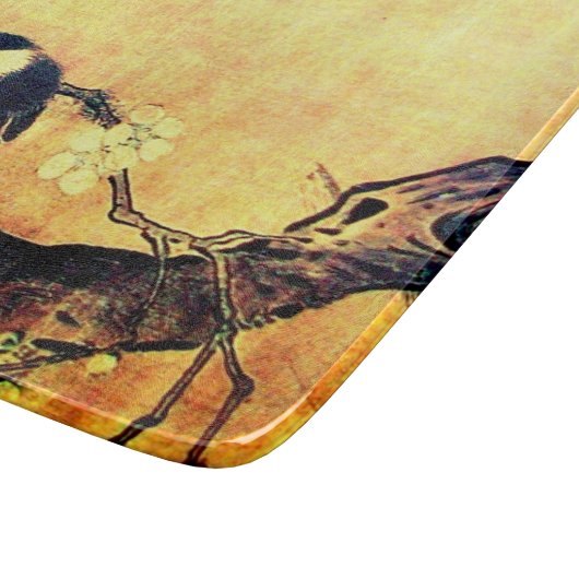 FRÜHSTÜCK UND BLUME BAUM Gelb braun Schneidebrett (Ecke)