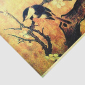 FRÜHSTÜCK UND BLUME BAUM Gelbbraun Seidenpapier (Ausschnitt)