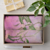 FRÜHSTÜCK UND BLUME BAUM Pink Brown Seidenpapier (Geschenk)