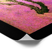FRÜHSTÜCK UND BLUME BAUM Pink Fuchsia Poster (Ecke)
