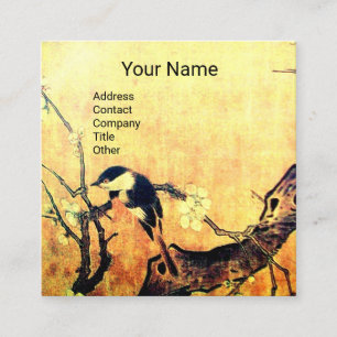 FRÜHSTÜCK UND BLUME BAUMONOGRAMM QUADRATISCHE VISITENKARTE