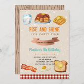 Frühstück und glänzende Party Einladung (Vorne/Hinten)