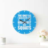 Frühstück und Squats - Bodybuilding Workout Große Wanduhr (Zuhause)