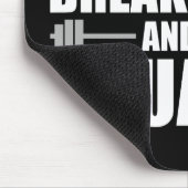 Frühstück und Squats - Bodybuilding Workout Mousepad (Ecke)