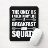 Frühstück und Squats - Bodybuilding Workout Mousepad (Mit Mouse)