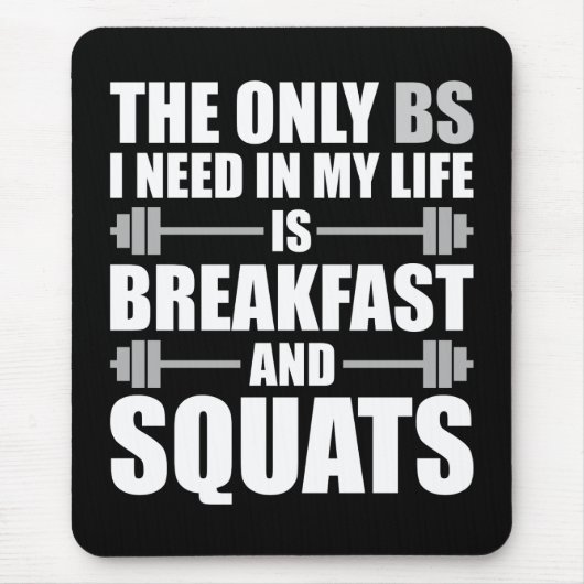 Frühstück und Squats - Bodybuilding Workout Mousepad (Vorne)