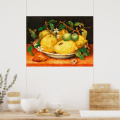 FRÜHSTÜCK UND WEISSE BLUME POSTER (Küche)