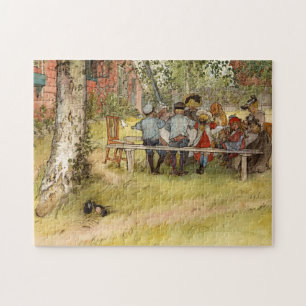 Frühstück unter der "Big Birch", 1895 von Larsson Puzzle