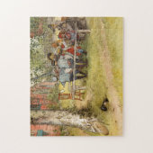 Frühstück unter der "Big Birch", 1895 von Larsson Puzzle (Vertikal)