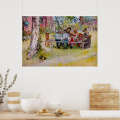 Frühstück unter der Birch - Carl Larsson Print Poster (Küche)