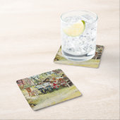 Frühstück unter der großen Birke durch Carl Rechteckiger Pappuntersetzer (Vor Ort)