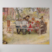 Frühstück unter der großen Birke Poster (Vorne)