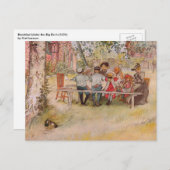 Frühstück unter der großen Birke von Carl Larsson Postkarte (Vorne/Hinten)