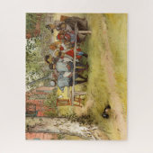 Frühstück unter der großen Birke von Carl Larsson Puzzle (Vertikal)