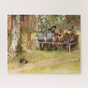 Frühstück unter der großen Birke von Carl Larsson Puzzle