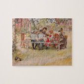 Frühstück unter der großen Birke von Carl Larsson Puzzle (Horizontal)