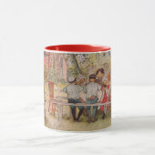 Frühstück unter der großen Birke von Carl Larsson Tasse (Zentrum)