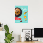 Frühstück Verkauf, Coffee Shop Frühstück Menü Poster (Heimbüro)