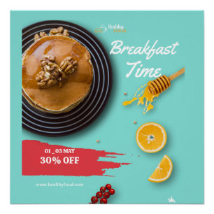 Frühstück Verkauf, Coffee Shop Frühstück Menü Poster