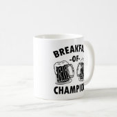 Frühstück von Champions lustiges Shirt von Männern Kaffeetasse (VorderseiteRechts)