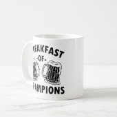 Frühstück von Champions lustiges Shirt von Männern Kaffeetasse (Vorderseite Links)