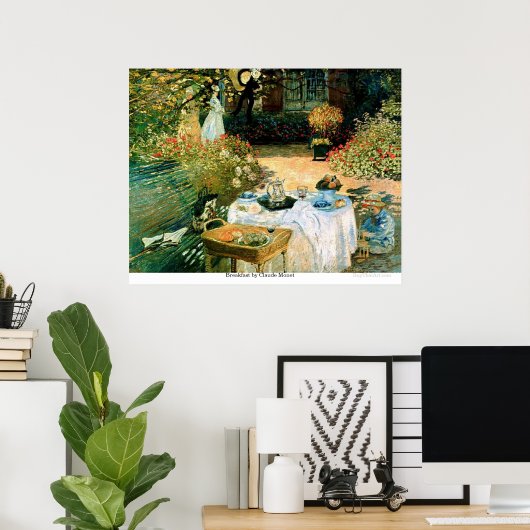 Frühstück von Claude Monet Poster (Heimbüro)