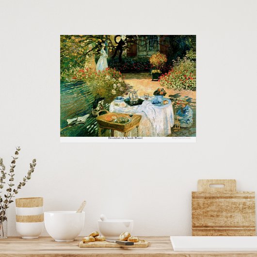 Frühstück von Claude Monet Poster (Küche)