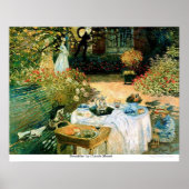 Frühstück von Claude Monet Poster (Vorne)