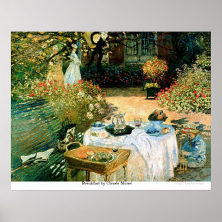 Frühstück von Claude Monet Poster