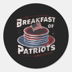 Frühstück von Patriots Pancake American Cake 4. Runder Aufkleber