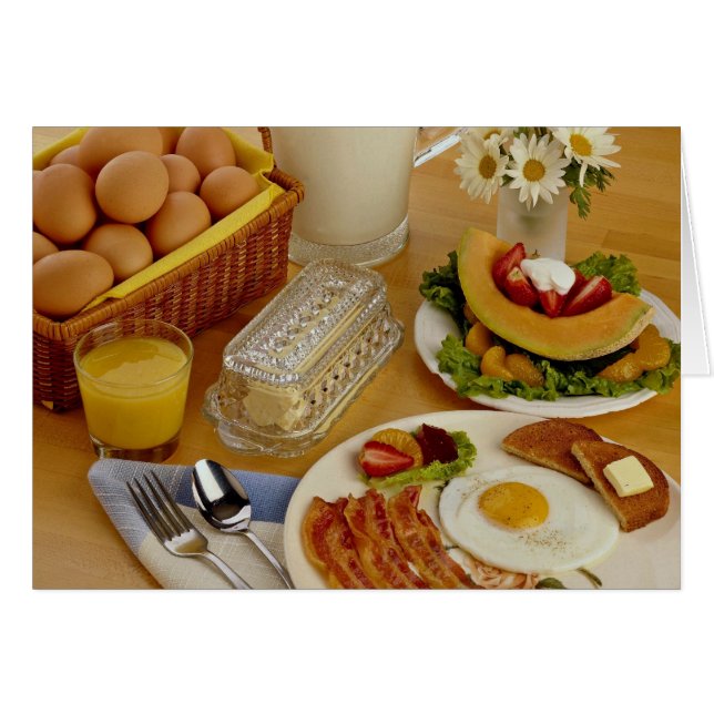 Frühstück von Speck, Eiern und Pitcher (Vorderseite (Horizontal))