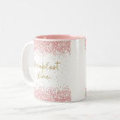 Frühstück Wein Funny Coffee Tasse (Vorderseite Links)