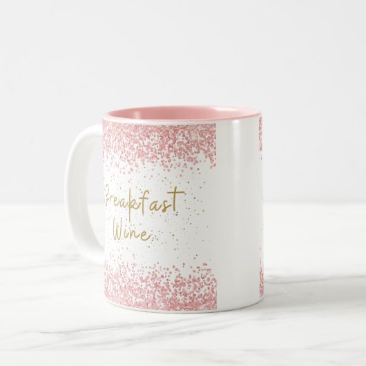 Frühstück Wein Funny Coffee Tasse (Vorderseite Links)