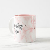 Frühstück Wein Funny Niedlich Marmor Handschrift Zweifarbige Tasse (Vorderseite Links)