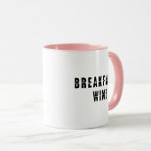 Frühstück Wein Funny Niedlich Trendy Quote Kaffee Tasse (VorderseiteRechts)