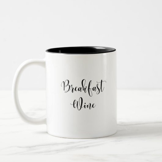 Frühstück Wein Funny Spaß Weinangebot Trendy Zweifarbige Tasse (Links)
