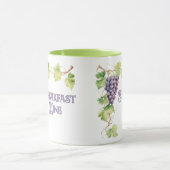 Frühstück Wein Funny Trendy Tasse (Zentrum)