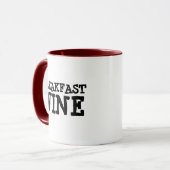 FRÜHSTÜCK WEINFUNNY SPASS KAFFEE TASSE (Vorderseite Links)