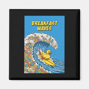 Frühstück Wellen Humor Ente Surfer Surfen Einzigar Magnet