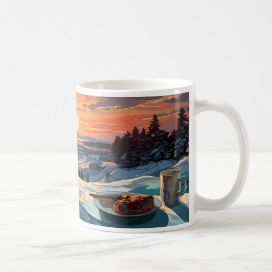 Frühstück, Winter und Sonne Kaffeetasse (Rechts)