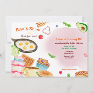 Frühstück wird serviert einladung