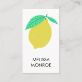 FRÜHSTÜCK: Zitronen illustriert Visitenkarte (Vorderseite)