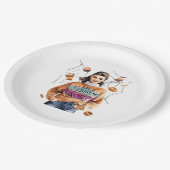 Frühstück zu Halloween und Beängstigend sein Pappteller (Schrägansicht)