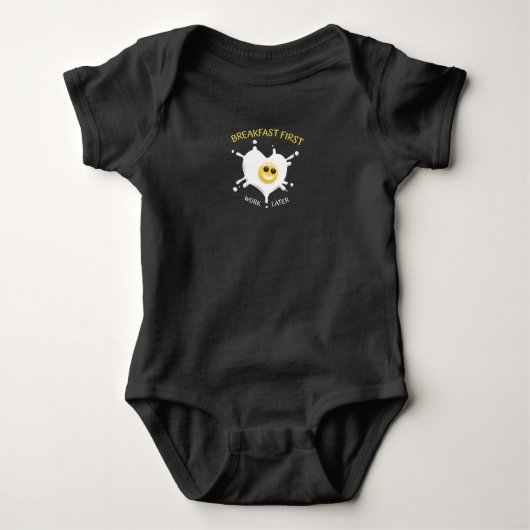 Frühstück zuerst baby strampler (Vorderseite)