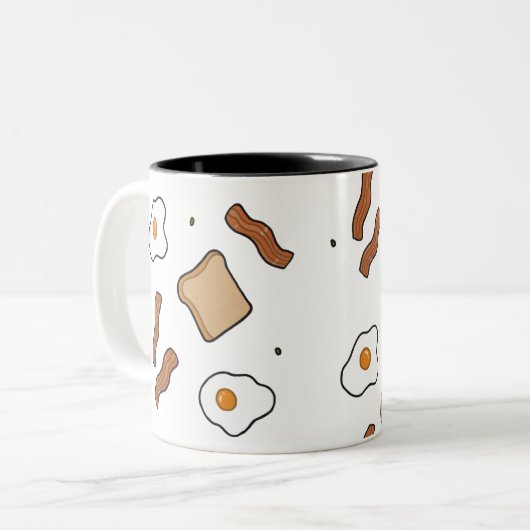 Frühstück Zweifarbige Tasse (Vorderseite Links)