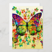 FRÜHSTÜCKE FARBEN FARBHAFTE NATUR EINLADUNG (Vorne/Hinten)