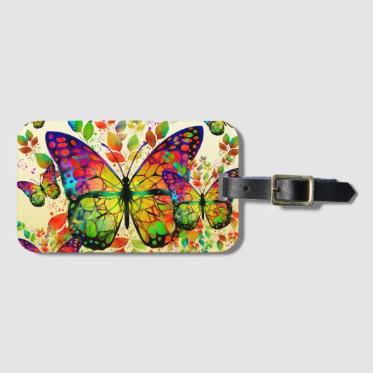 FRÜHSTÜCKE FARBEN FARBHAFTE NATUR GEPÄCKANHÄNGER (Vorderseite (Horizontal))