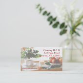 Frühstücks-Behälter-Visitenkarte Visitenkarte (Stehend Vorderseite)