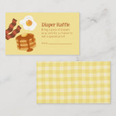 Frühstücks-Brunch-Themen-Windel-Raffle-Ticket Begleitkarte (Vorne/Hinten)