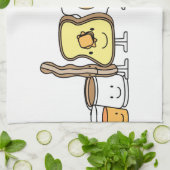 Frühstücks-Cartoon-Charaktere Handtuch (Gefaltet)